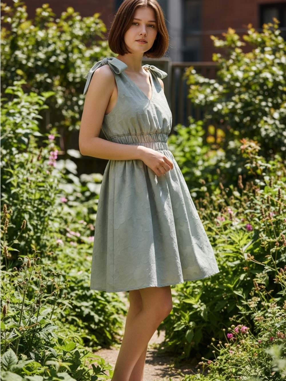 speechless green dress Juniors' Bow Front Modern 20s